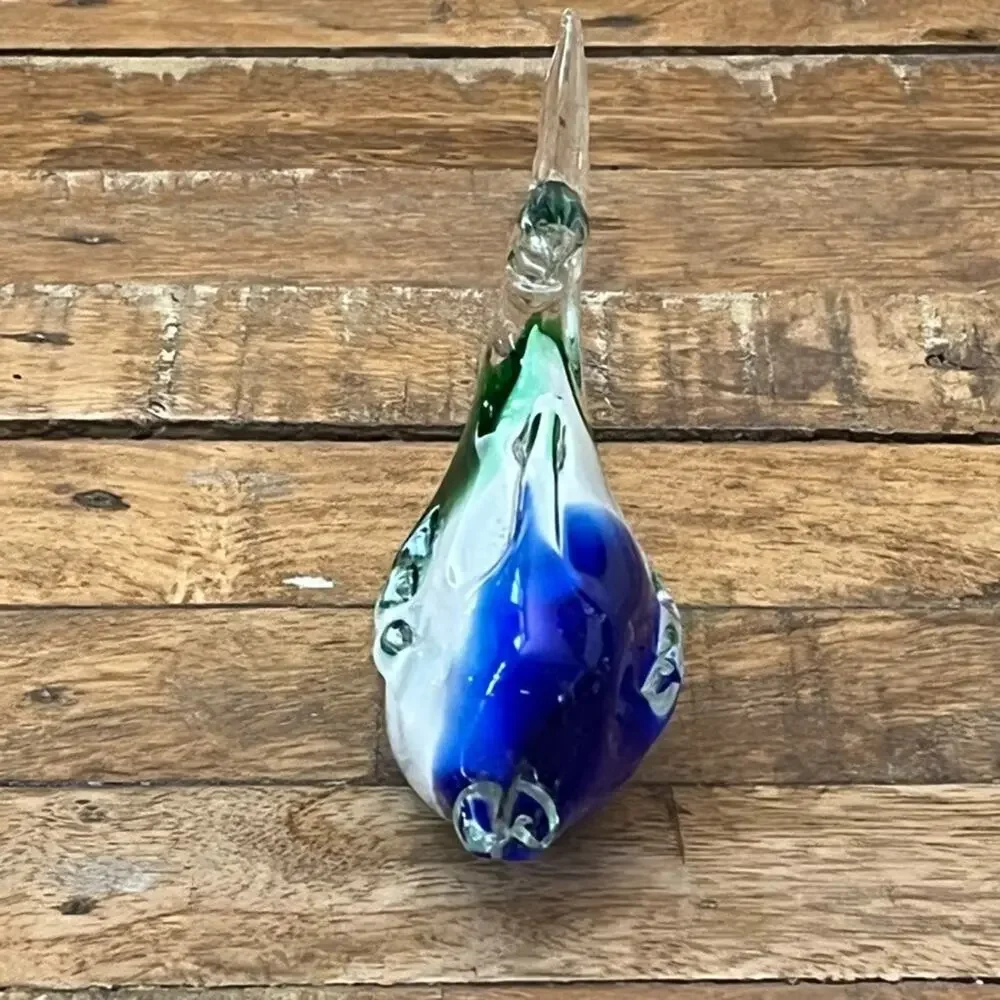 Vintage Art Glass Fish Figurine Display Marine Decor Nautical - Picture 3 of 11